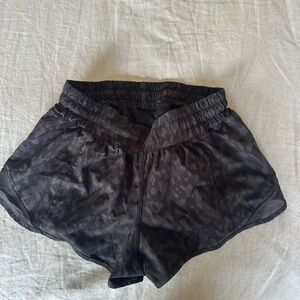 lululemon athletica Black Patterned Athletic Shorts
